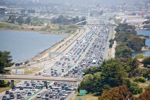 Engarrafamento na baia de São Francisco